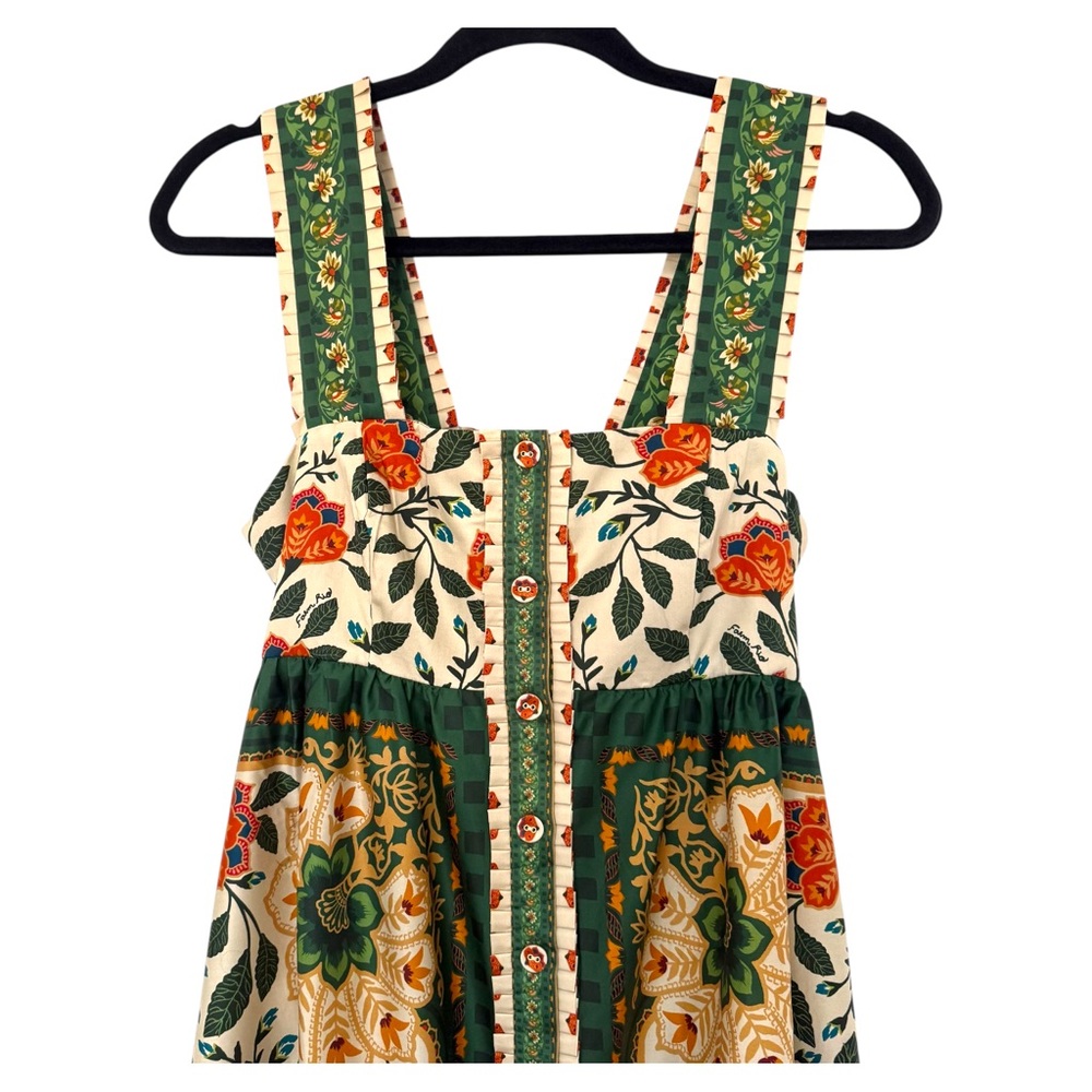 FARM Rio Floral Maxi Dress in Green, Red, Orange - RARE - Picture 9 of 16